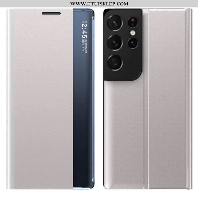 Etui Na Telefon do Samsung Galaxy S21 Ultra 5G Tkanina Ze Sztucznej Skóry
